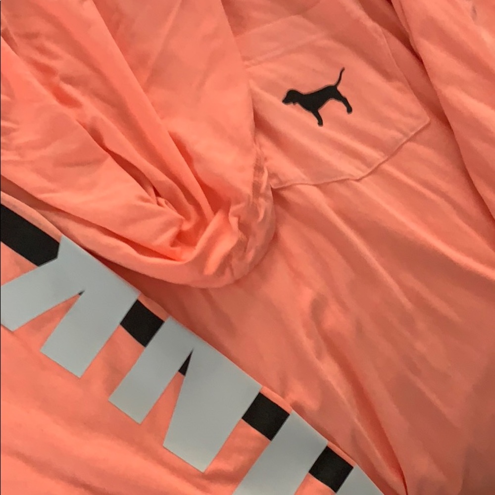 Bright coral pink hoodie